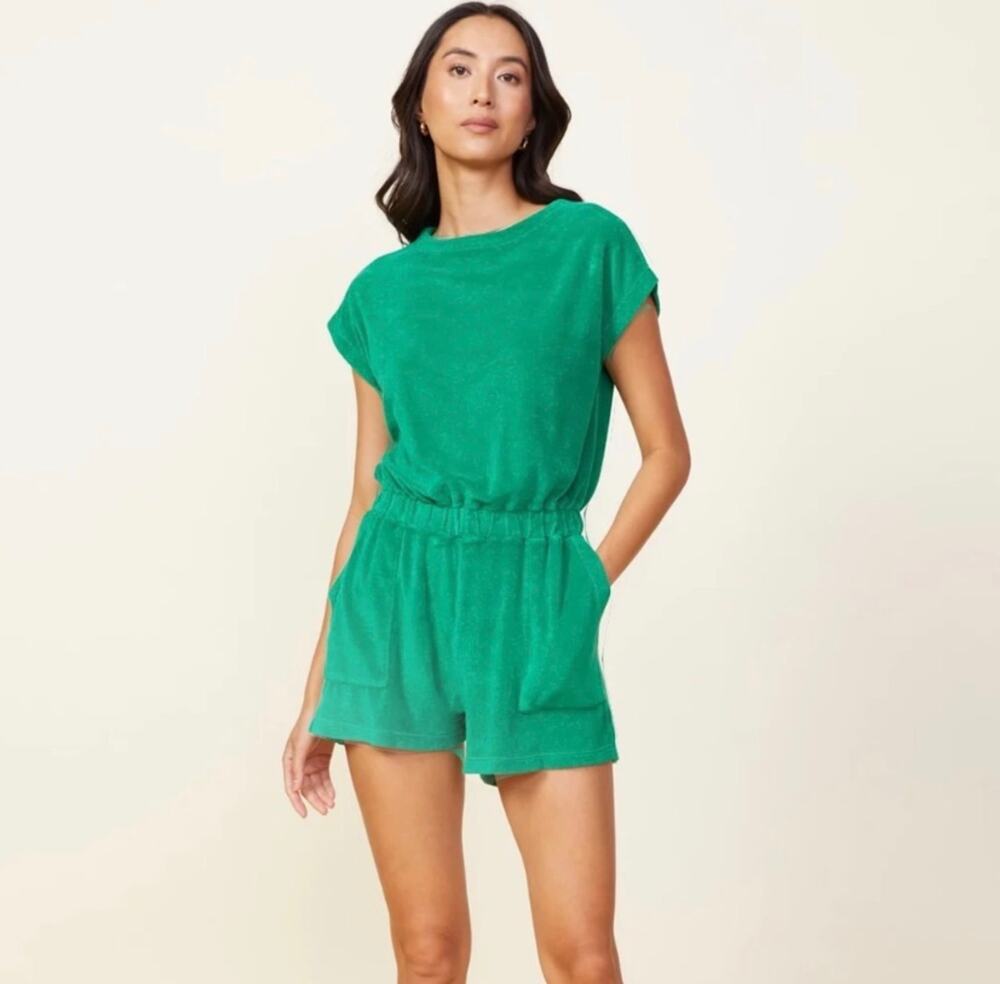 Monrow Green Terry Romper S
